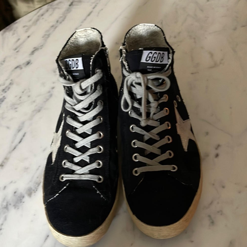 Black suede Golden Goose Franco sneakers 38 Authentic